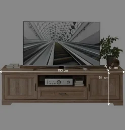 Wohnen Tv & Hifi-Möbel|Lowboards<TV Lowboard in Eiche Holzoptik - Barack