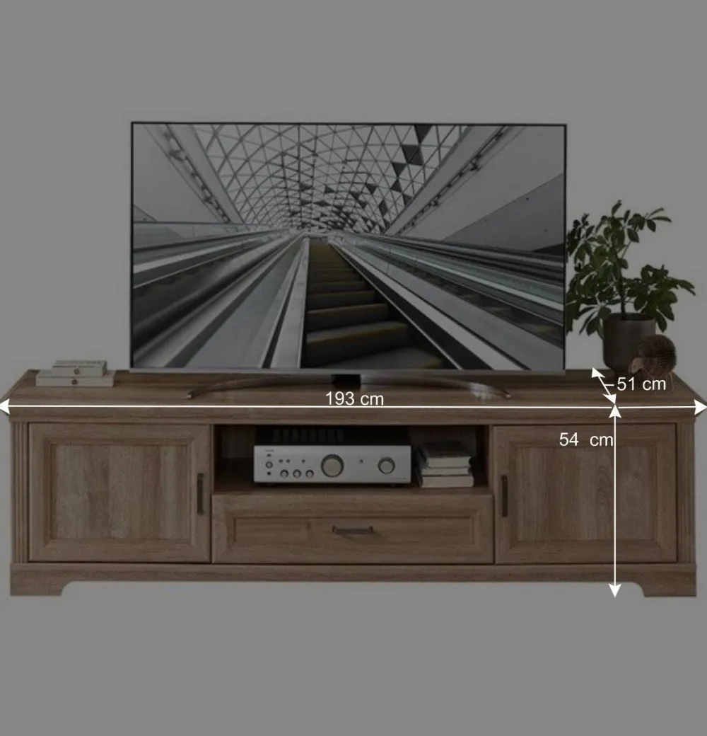 Wohnen Tv & Hifi-Möbel|Lowboards<TV Lowboard in Eiche Holzoptik - Barack