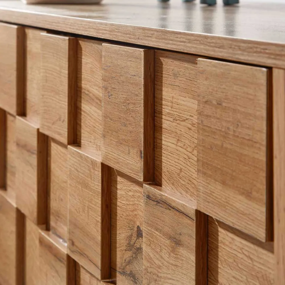 Wohnen Tv & Hifi-Möbel|Lowboards<TV Lowboard in Eiche Holzoptik - Senba