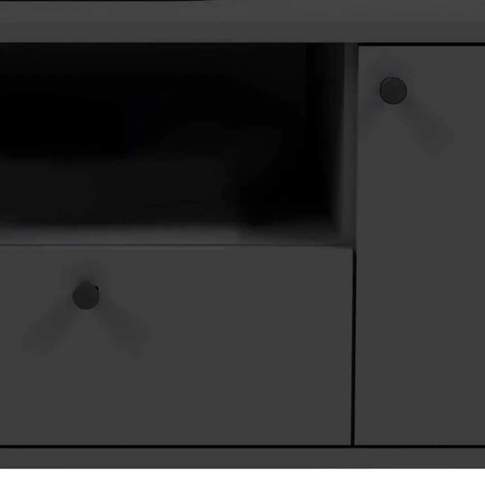 Wohnen Tv & Hifi-Möbel|Lowboards<TV Lowboard in Grau und Wildeiche - Penzanca