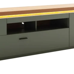 Wohnen Tv & Hifi-Möbel|Lowboards<TV Lowboard in Graugrün und Eiche - Kwin