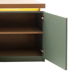 Wohnen Tv & Hifi-Möbel|Lowboards<TV Lowboard in Graugrün und Eiche - Kwin