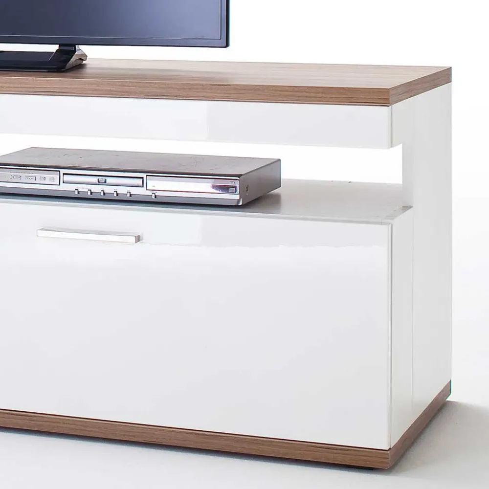 Wohnen Tv & Hifi-Möbel|Lowboards<TV Lowboard in Hochglanz Weiß - Icadro