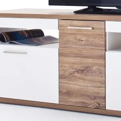 Wohnen Tv & Hifi-Möbel|Lowboards<TV Lowboard in Hochglanz Weiß - Icadro