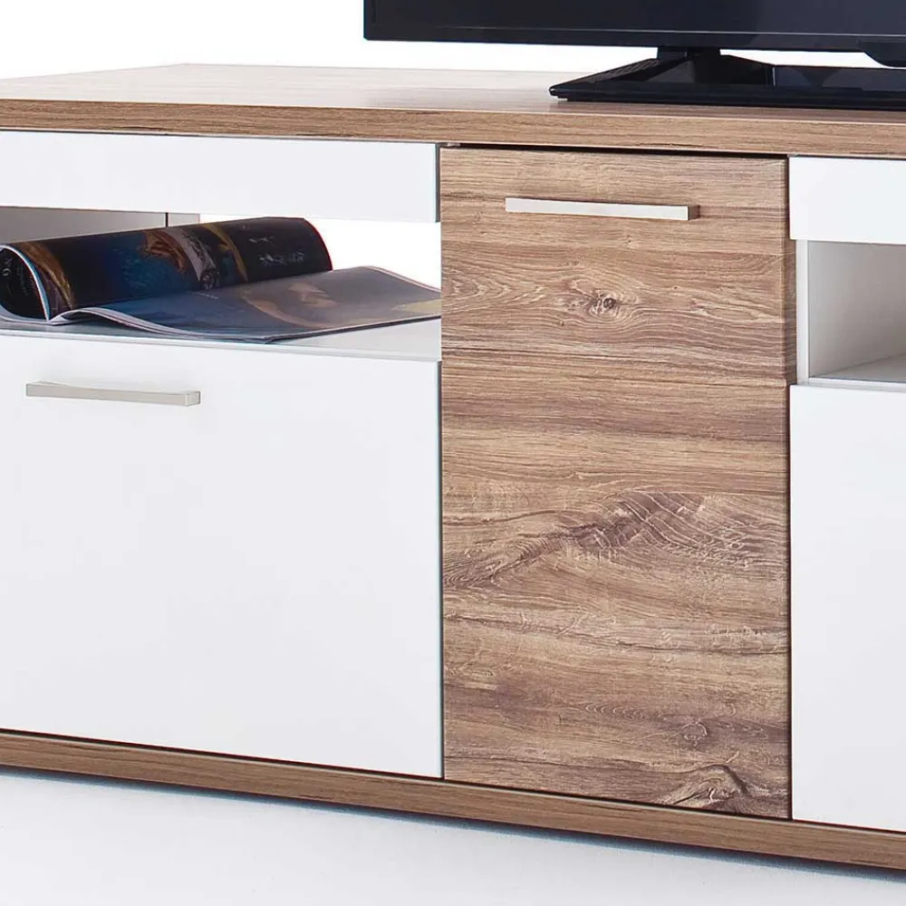 Wohnen Tv & Hifi-Möbel|Lowboards<TV Lowboard in Hochglanz Weiß - Icadro