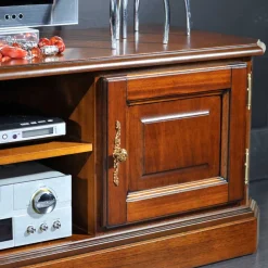 Wohnen Tv & Hifi-Möbel|Lowboards<TV Lowboard in Nussbaum mit Metallgriffen - Uno