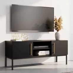 Wohnen Tv & Hifi-Möbel|Lowboards<TV Lowboard in Schwarz - Groot