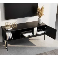 Wohnen Tv & Hifi-Möbel|Lowboards<TV Lowboard in Schwarz - Groot