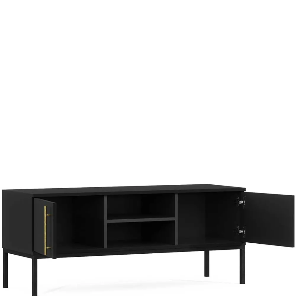 Wohnen Tv & Hifi-Möbel|Lowboards<TV Lowboard in Schwarz - Groot