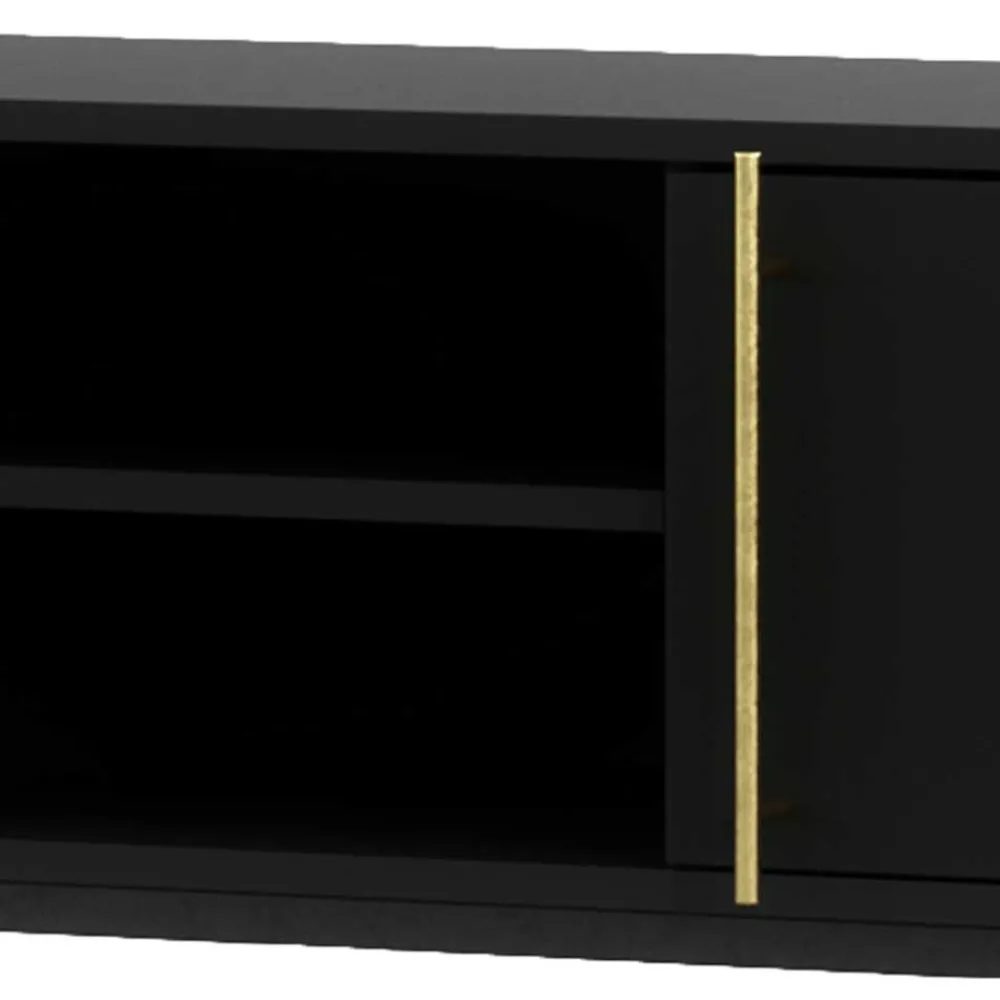 Wohnen Tv & Hifi-Möbel|Lowboards<TV Lowboard in Schwarz - Groot