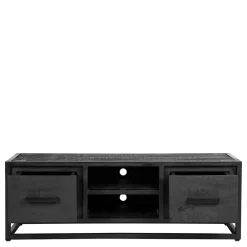 Wohnen Tv & Hifi-Möbel|Lowboards<TV Lowboard in Schwarz Antik Finish - Esturado