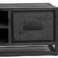 Wohnen Tv & Hifi-Möbel|Lowboards<TV Lowboard in Schwarz Antik Finish - Esturado
