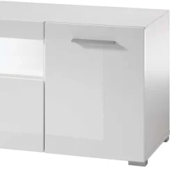Wohnen Tv & Hifi-Möbel|Lowboards<TV Lowboard in Weiß hochglänzend - Timmona