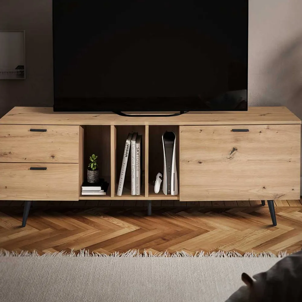 Wohnen Tv & Hifi-Möbel|Lowboards<TV Lowboard in Wildeiche Holzoptik - Ziris