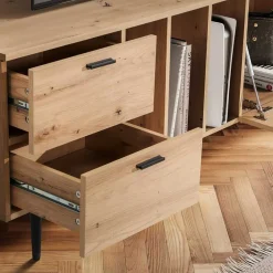 Wohnen Tv & Hifi-Möbel|Lowboards<TV Lowboard in Wildeiche Holzoptik - Ziris