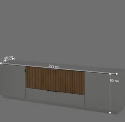 Wohnen Tv & Hifi-Möbel|Lowboards<TV Lowboard mit 223 cm Breite - Miloris