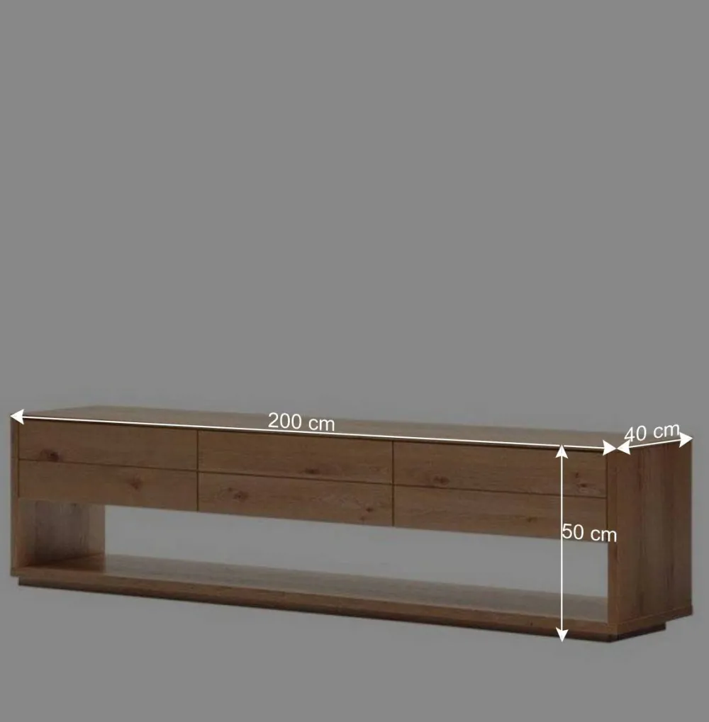 Wohnen Tv & Hifi-Möbel|Lowboards<TV Lowboard mit drei Schubladen und Fach - Algaro