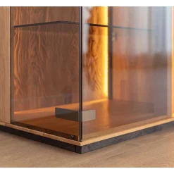 Wohnen Tv & Hifi-Möbel|Lowboards<TV Lowboard mit Glas und LED Beleuchtung - Cocondar