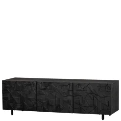 Wohnen Tv & Hifi-Möbel|Lowboards<TV Lowboard mit Schnitzereien Front - Eiken