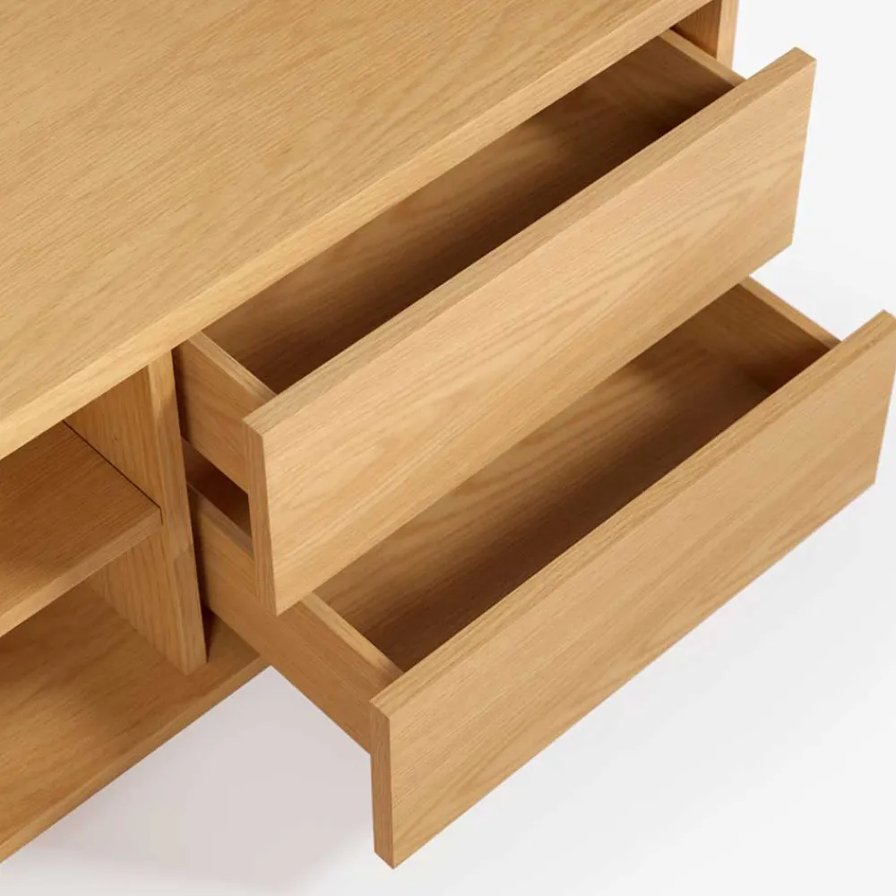 Wohnen Tv & Hifi-Möbel|Lowboards<TV Lowboard mit zwei Schubladen & Tür - Elastian