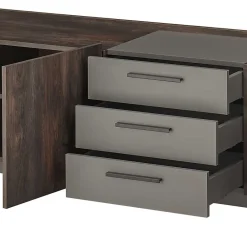 Wohnen Wohnwände<TV Lowboard und Wandregal Set - Mundo (zweiteilig)