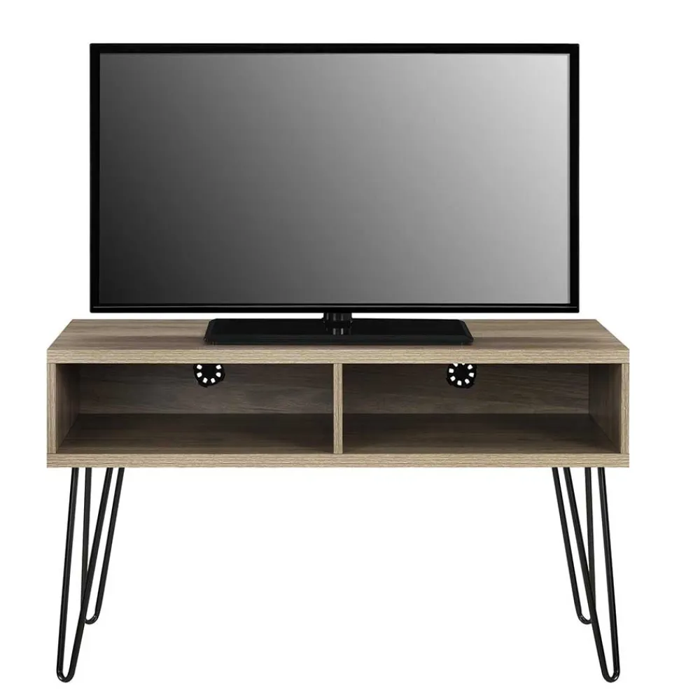 Wohnen Tv & Hifi-Möbel|Lowboards<TV Regal in Eiche Holzoptik & Schwarz - Esberg