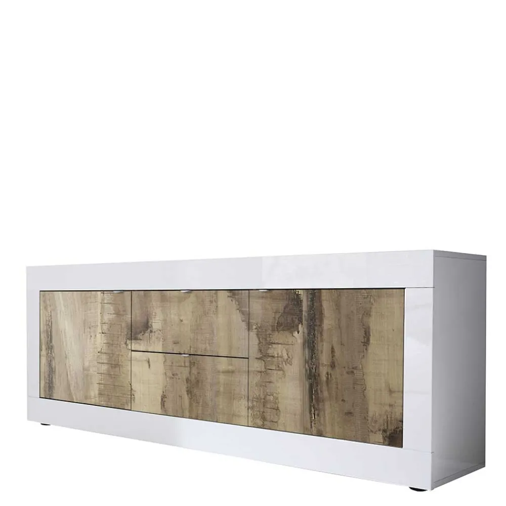 Wohnen Tv & Hifi-Möbel<TV Schrank in Holz verwittert - Olvenion