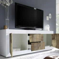 Wohnen Tv & Hifi-Möbel<TV Schrank in Holz verwittert - Olvenion