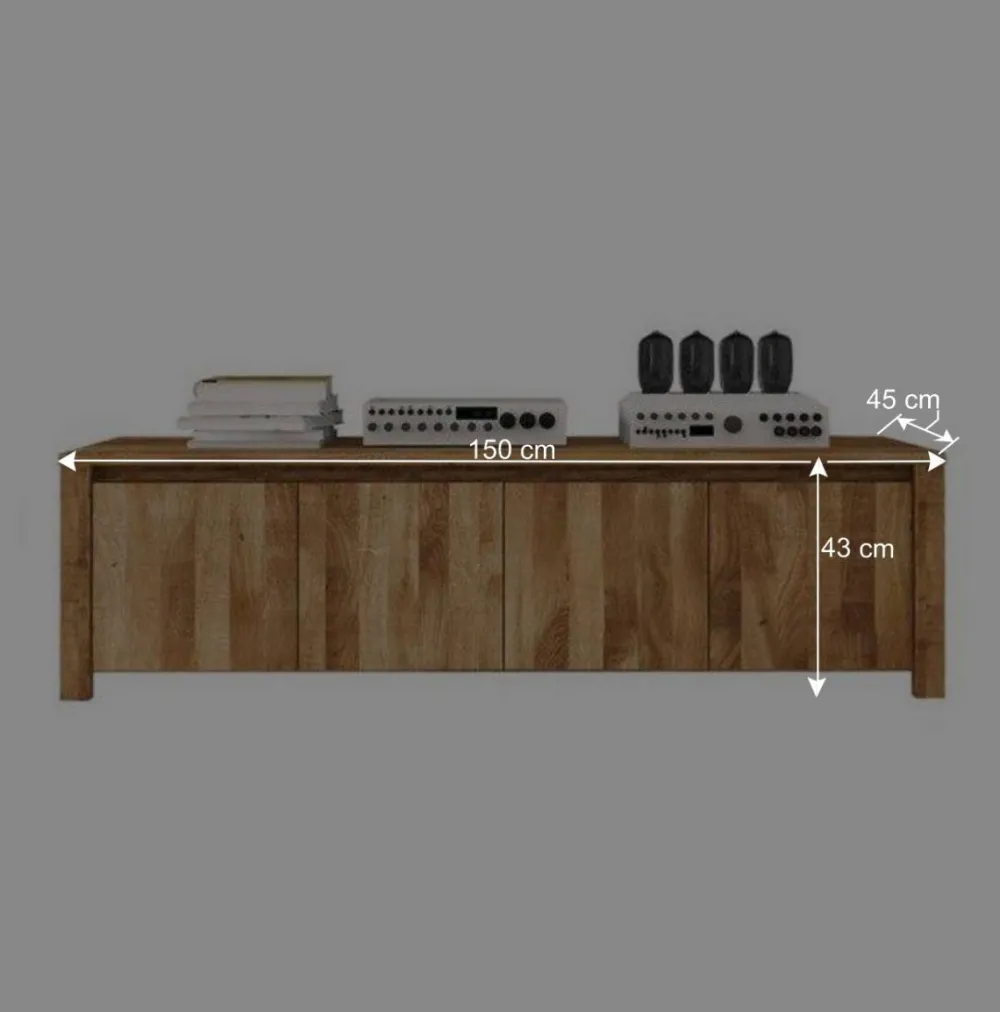 Wohnen Tv & Hifi-Möbel|Lowboards<TV Sideboard Nadalia aus Wildeiche Massivholz