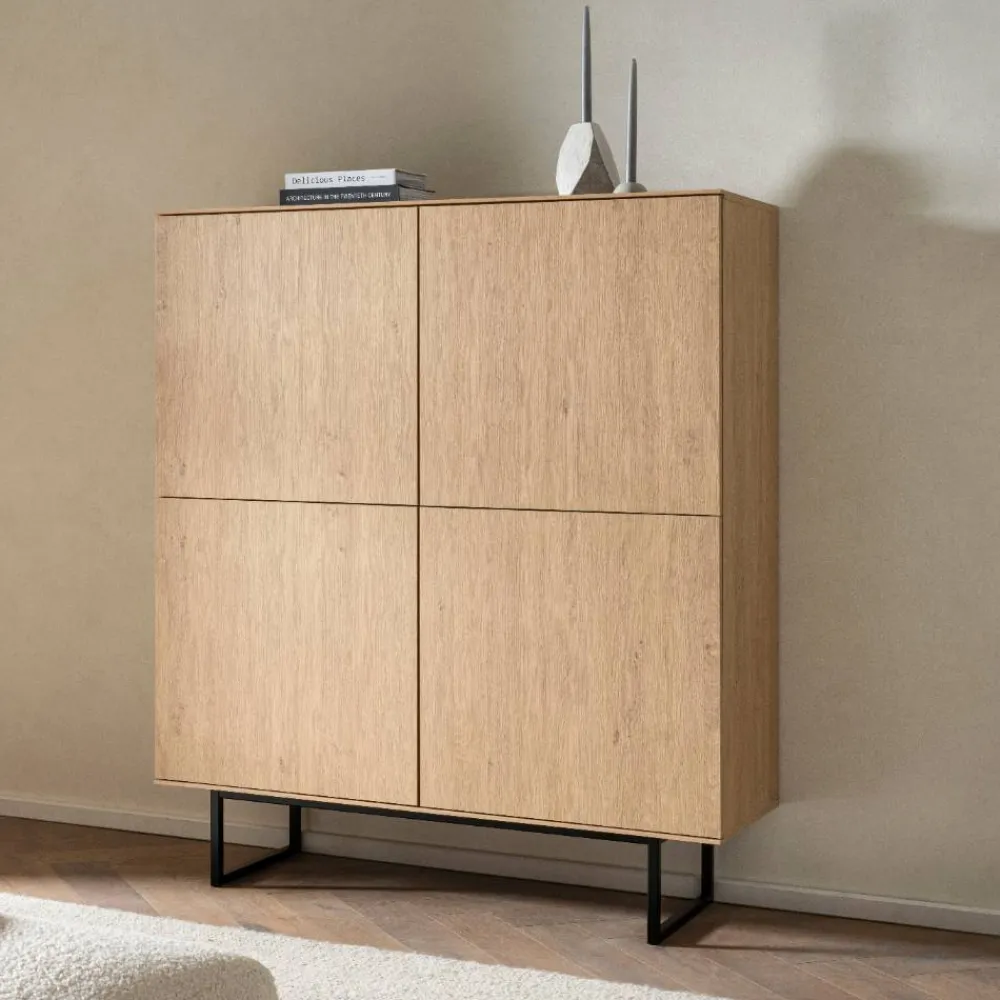 Wohnen Wohnwände<TV Sideboard und Highboard Set - Jaskin (zweiteilig)