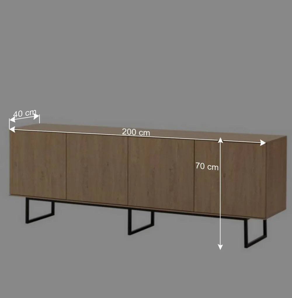 Wohnen Wohnwände<TV Sideboard und Highboard Set - Jaskin (zweiteilig)