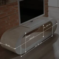 Wohnen Tv & Hifi-Möbel|Lowboards<TV Tisch Filicudia in Creme Weiß