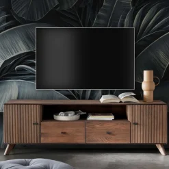 Wohnen Tv & Hifi-Möbel|Lowboards<TV Unterschrank aus Kernbuche massiv in Braun - Malawi
