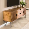 Wohnen Tv & Hifi-Möbel|Lowboards<TV Unterschrank aus Mangoholz in Sandfarben - Baina