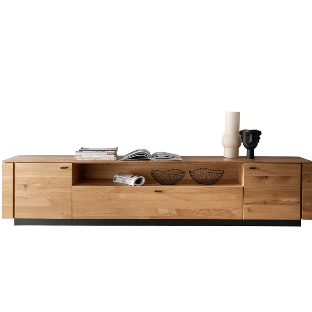 Wohnen Tv & Hifi-Möbel|Lowboards<TV Unterschrank aus Wildeiche mit Metallgriffen - Ilfred