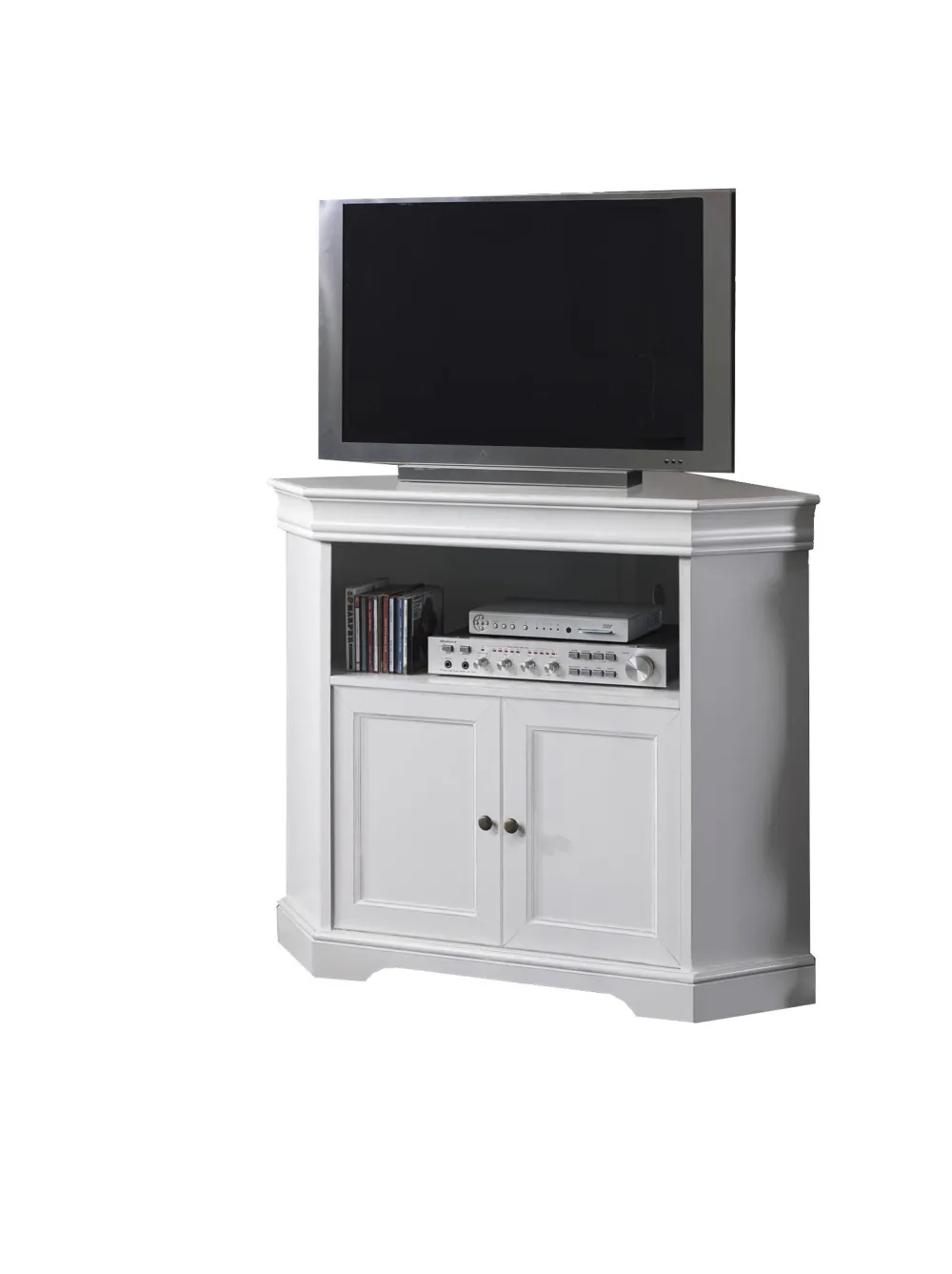 Wohnen Tv & Hifi-Möbel<TV Unterschrank für Ecke in Weiß - Zarinas