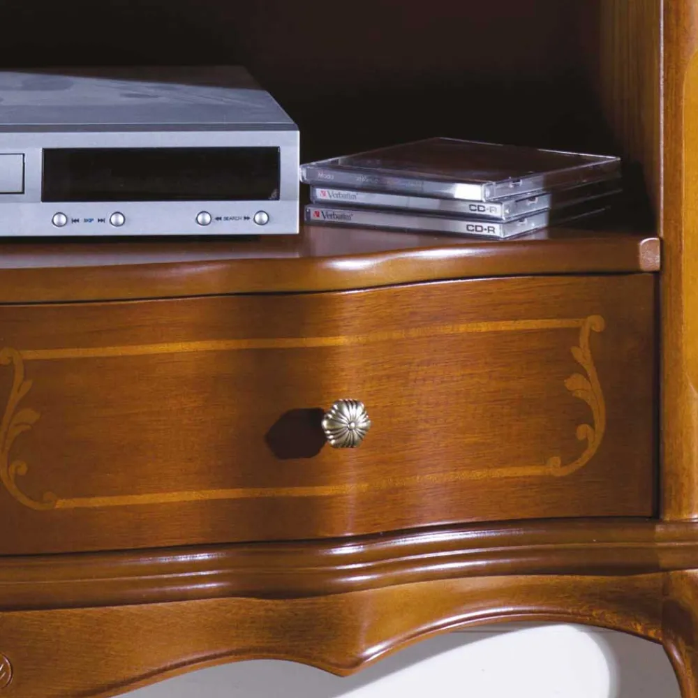 Wohnen Tv & Hifi-Möbel|Lowboards<TV Unterschrank im Barock Stil Dentro Nussbaumfarben