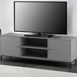 Wohnen Tv & Hifi-Möbel|Lowboards<TV Unterschrank in Grau mit Schwarz - Lagista