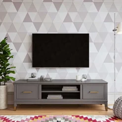 Wohnen Tv & Hifi-Möbel|Lowboards<TV Unterschrank in Grau und Gold - Tamila