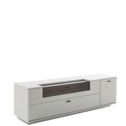 Wohnen Tv & Hifi-Möbel|Lowboards<TV Unterschrank in Lichtgrau mit Wildeiche - Apulco