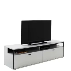 Wohnen Tv & Hifi-Möbel|Lowboards<TV Unterschrank in Weiß und Schwarzgrau - Loazin