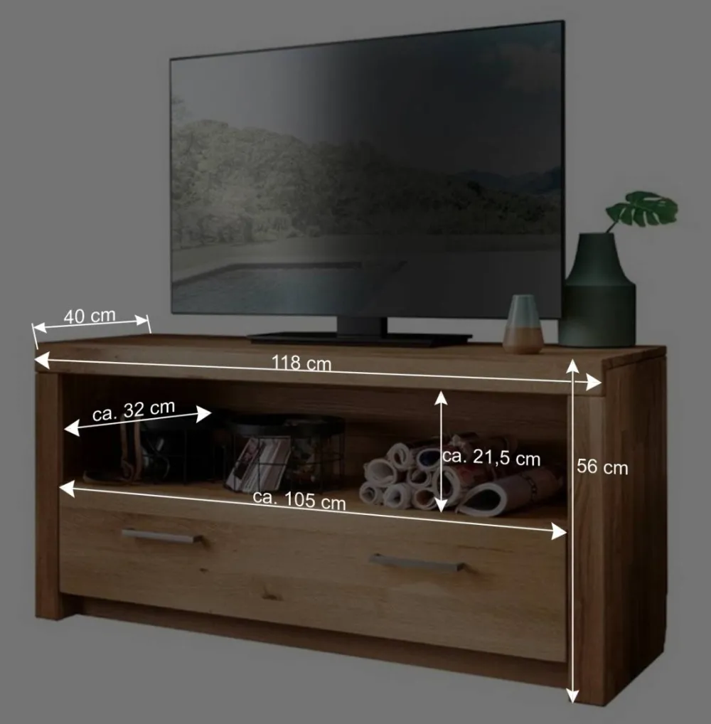 Wohnen Tv & Hifi-Möbel|Lowboards<TV Unterschrank mit Fach & Schublade - Loitons