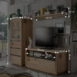 Wohnen Wohnwände<TV Wohnwand in modernem Design - Embleys (dreiteilig)