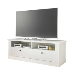 Wohnen Wohnwände<TV Wohnwand in weißer Holzoptik Pinie - Liancos (vierteilig)