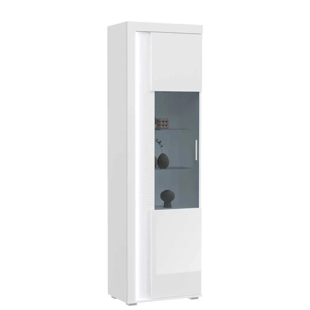 Wohnen Wohnwände<TV Wohnwand Möbel mit LED Set - Gomata (vierteilig)