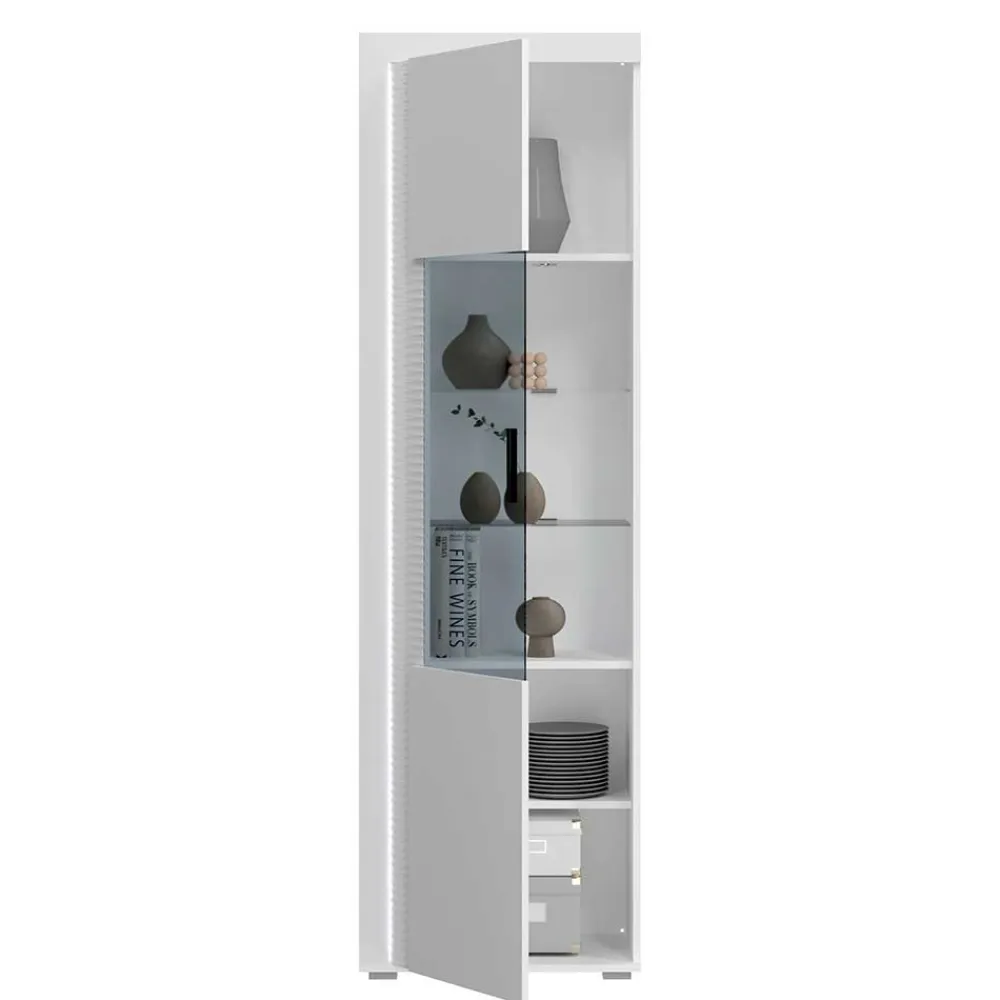 Wohnen Wohnwände<TV Wohnwand Möbel mit LED Set - Gomata (vierteilig)