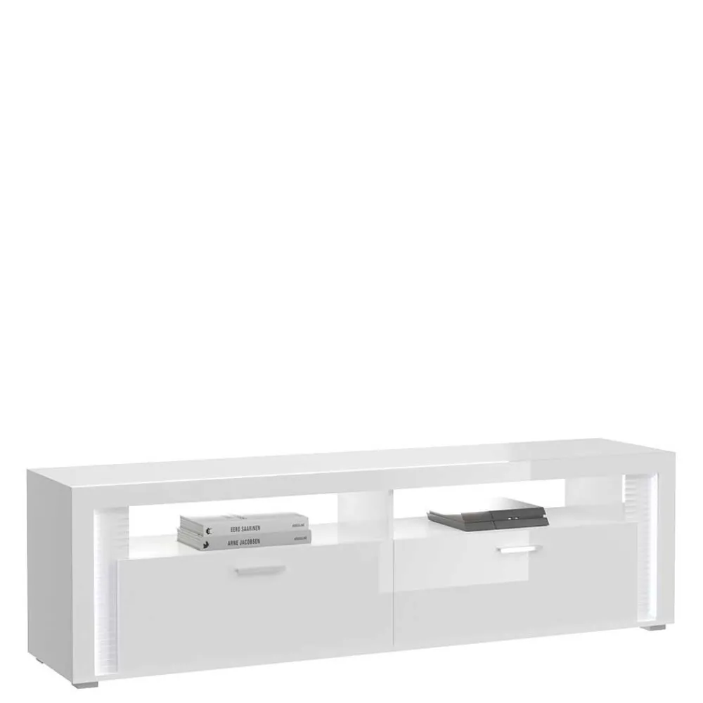 Wohnen Wohnwände<TV Wohnwand Möbel mit LED Set - Gomata (vierteilig)