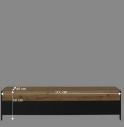 Wohnen Wohnwände<TV Wohnwand Möbelset 194 cm breit - Viligrana (dreiteilig)