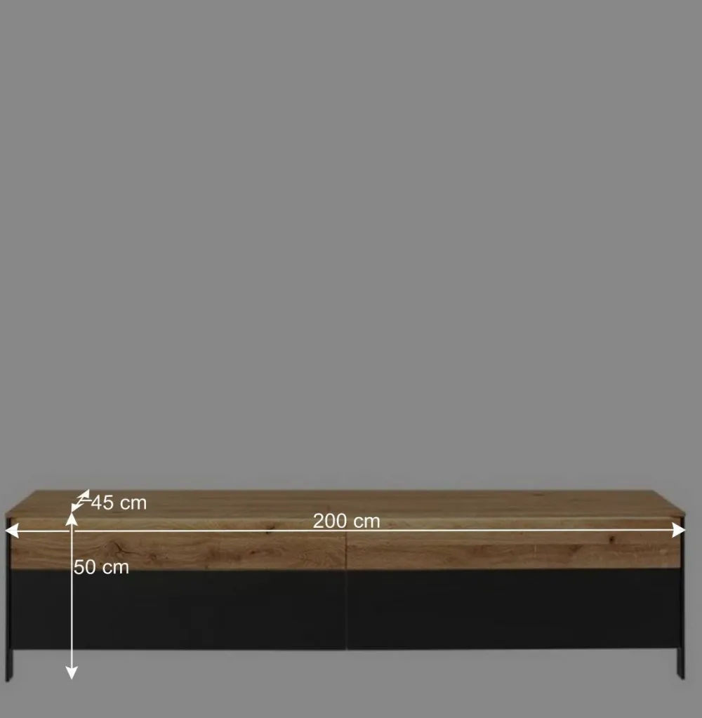 Wohnen Wohnwände<TV Wohnwand Möbelset 194 cm breit - Viligrana (dreiteilig)