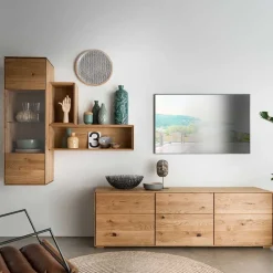 Wohnen Wohnwände<TV Wohnwand Set massiv - Sinta (vierteilig)